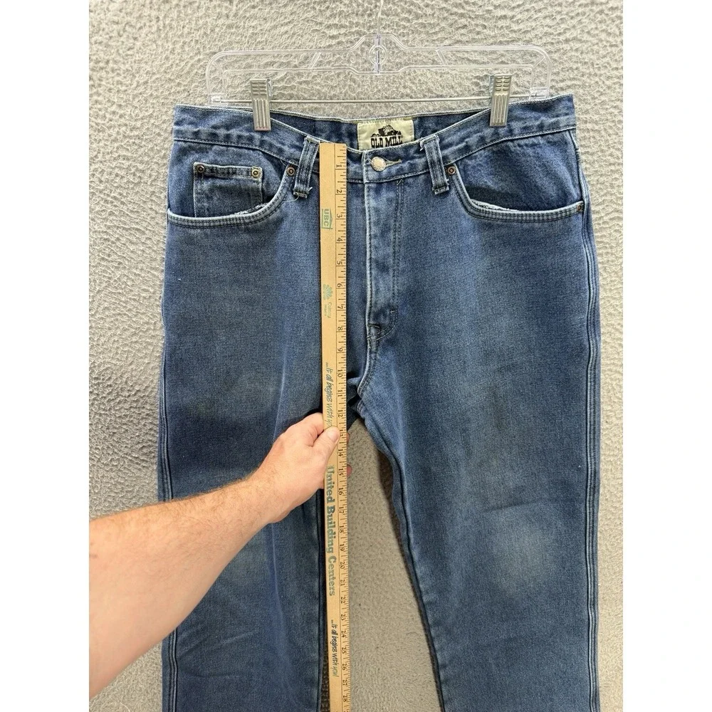 Old Mill Jeans Mens 34x30 Blue Denim Fleece Lined Workwear‎ Chore Barn Outdoors